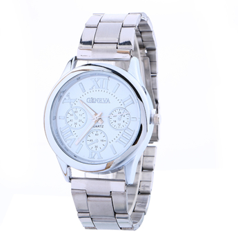 Zegarek Geneva bransoleta srebrny biały