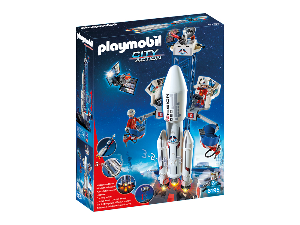 PLAYMOBIL Rakieta Kosmiczna ze Stacją Bazową 6195