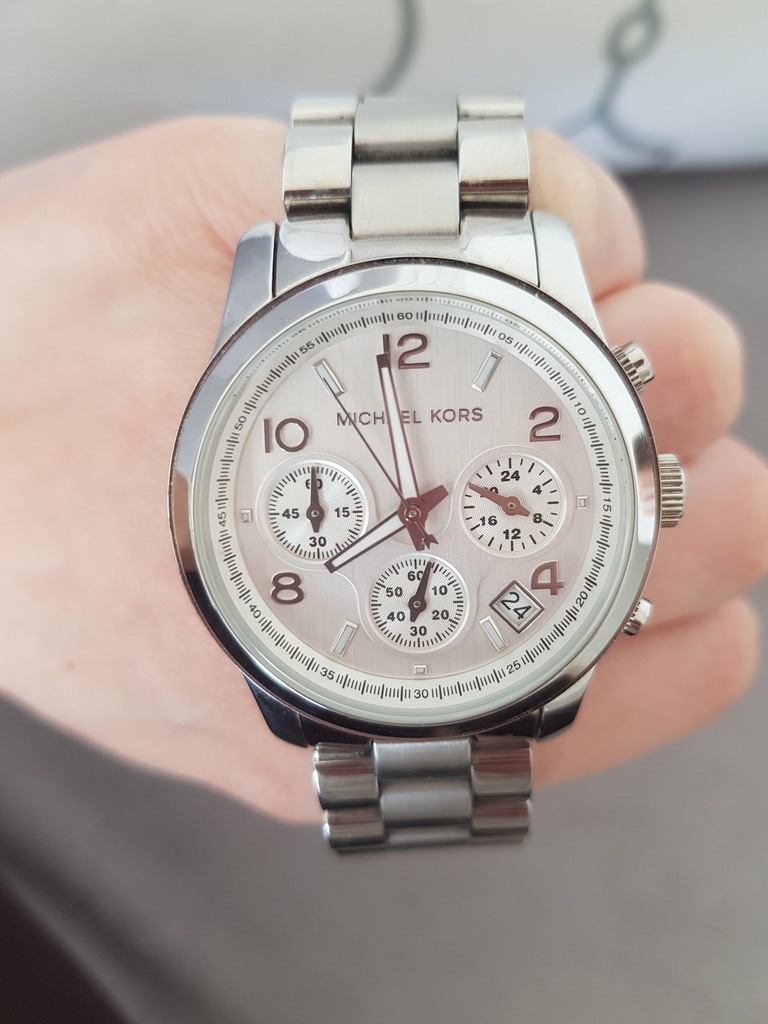 Michael Kors Runway MK5076 zegarek damski srebrny