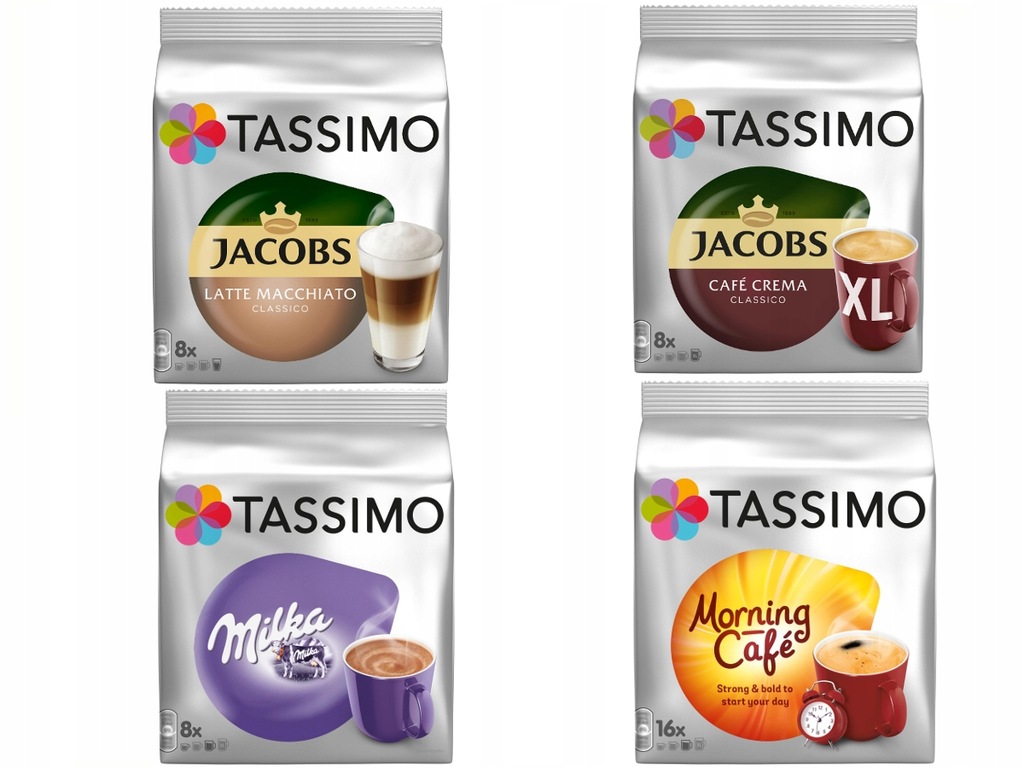 4x Kawa kapsułkowa Tassimo ZESTAW MIESZANKA HITÓW