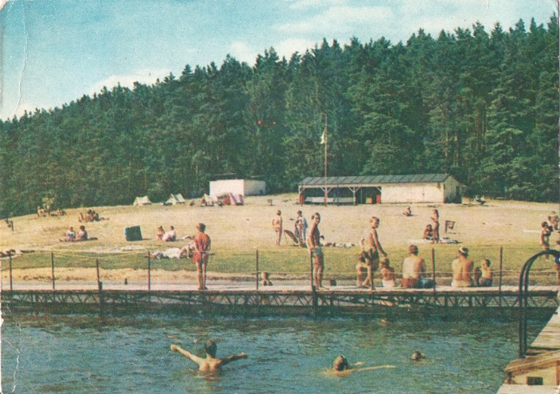 TLEŃ - PLAŻA NAD WDĄ + KĄPIEL - 1965R
