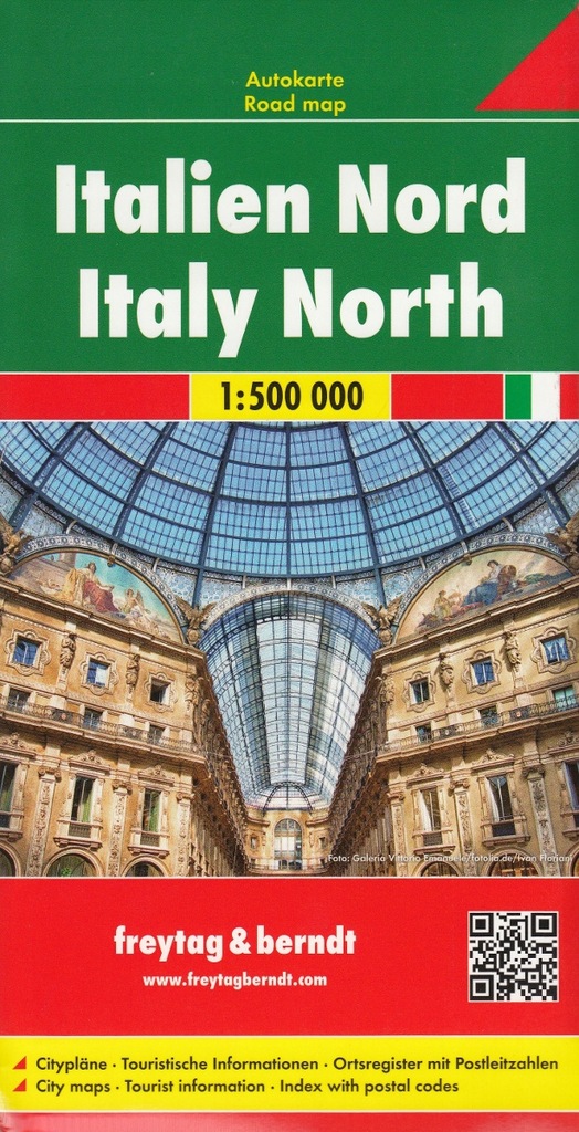 Włochy część północna, 1:500 000 Freitag Berndt