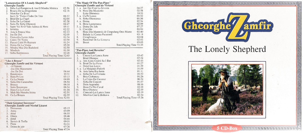 GHEORGHE ZAMFIR - THE LONELY SHEPHERD [5CD]