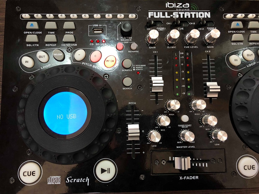 #Mikser DJ IBIZA full station CD/USB/SD/MP3
