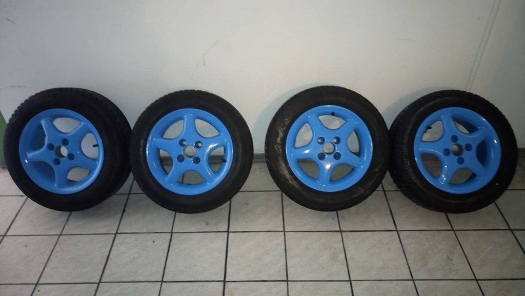 NIEBIESKIE felgi 14 cali po renowacji vw fiat