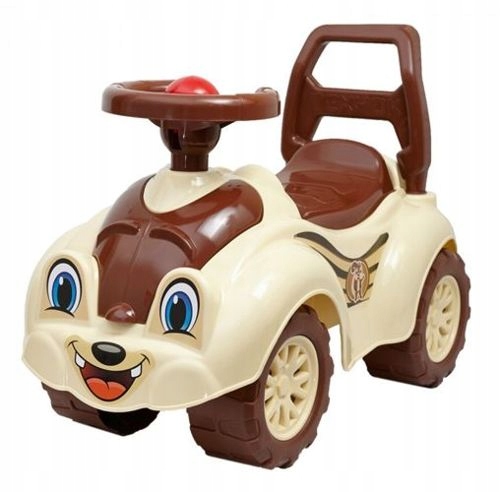 Jeździk pchacz auto Wiewiórka brązowy