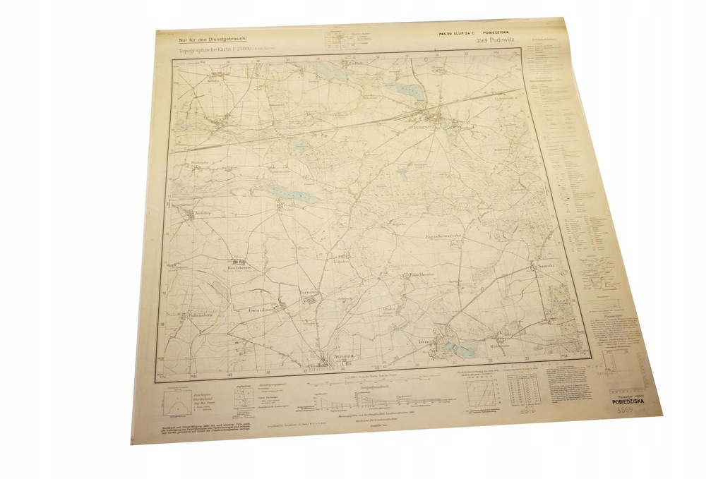 233. Mapa POBIEDZISKA Pudewitz 1940r. 1:25.000