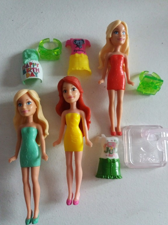 Barbie 3 mini laleczki Zestaw ubranka