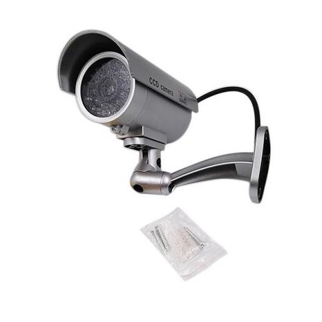 Kamera LED srebrna - odstraszacz złodziei