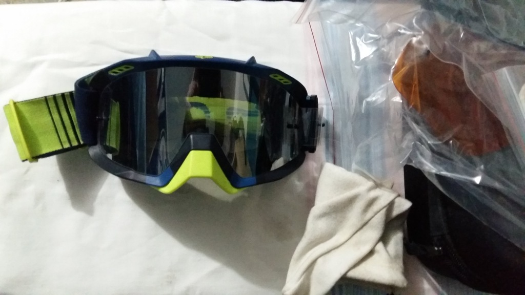 super komplet gogle fox airspc szybki zrywki torba