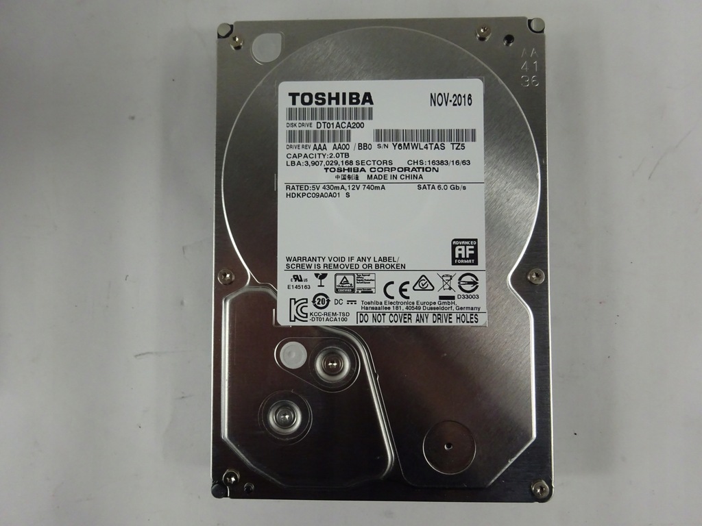 Wewnętrzny dysk twardy Toshiba DT01ACA200 SATA III - 7731112577 ...