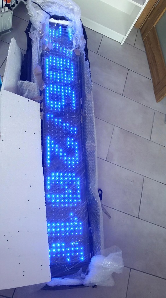 170x25 DWUSTRONNA REKLAMA Świetlna Niebieski LED