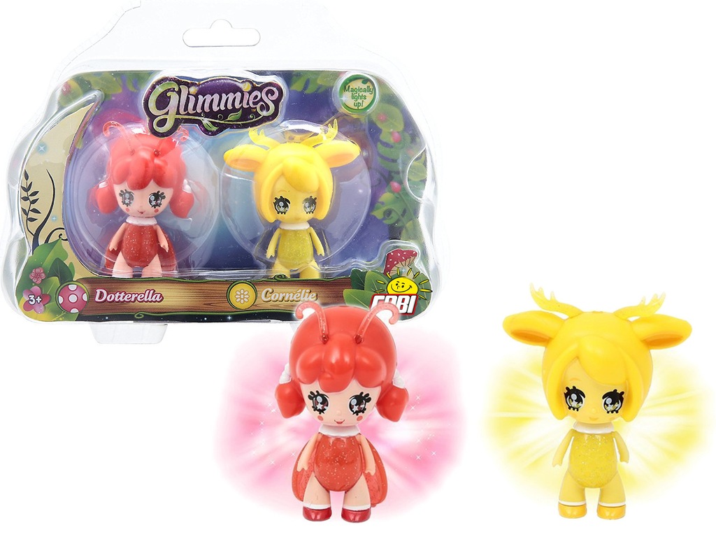 GLIMMIES ŚWIETLIKI 2 FIGURKI świecą COBI Cornelie