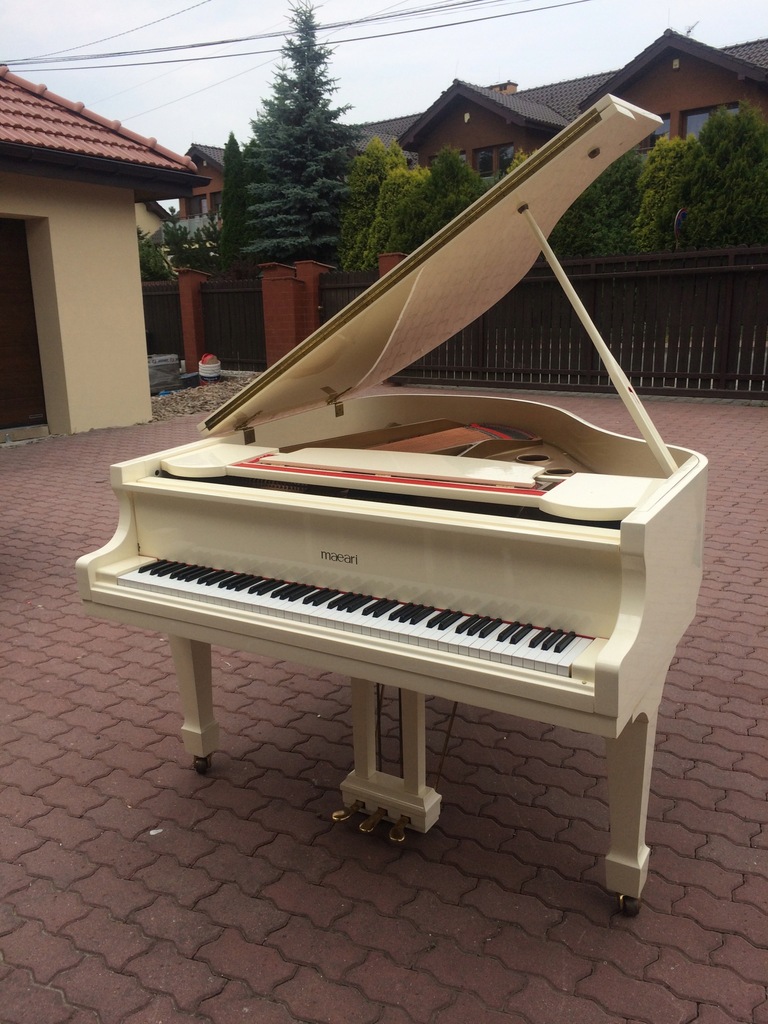 Ecry/biały fortepian gabinetowy 155cm MAEARI cudo