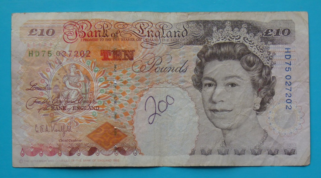 10 funtów 1993 - Wielka Brytania.
