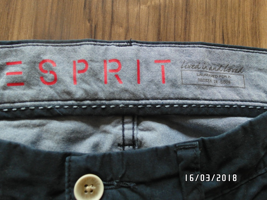 Granatowe spodnie Esprit slim fit
