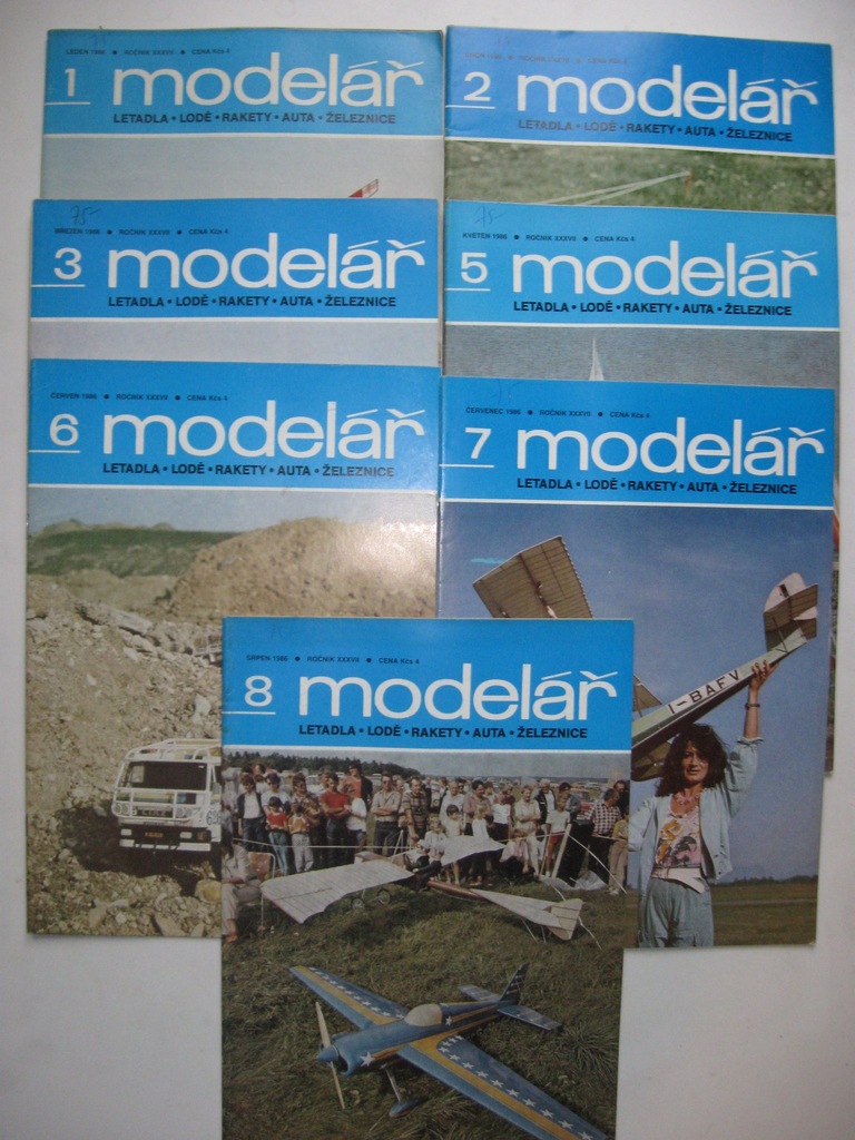 Modelarz MODELAR czeski 11 numerów 1986