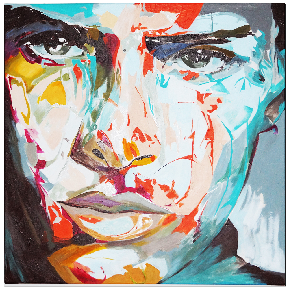 Obraz TWARZ MĘŻCZYZNY Akryl płótno 50 x 50cm