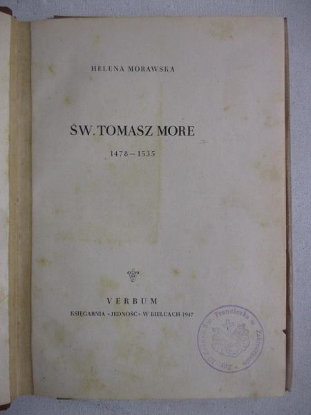 Morawska Helena - Św. Tomasz More, 1947 r.