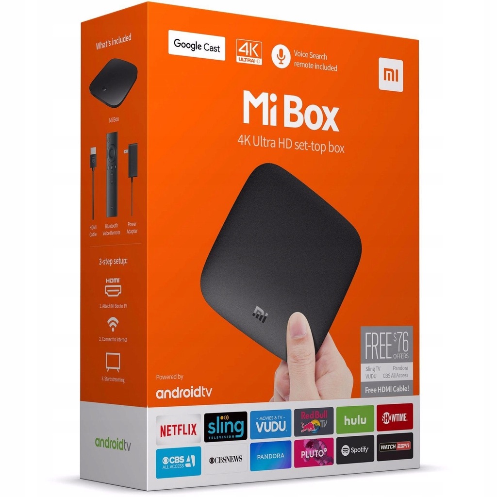 Xiaomi Mi TV Box 4K HDR Android 6.0 Smart TV 7635383688 oficjalne