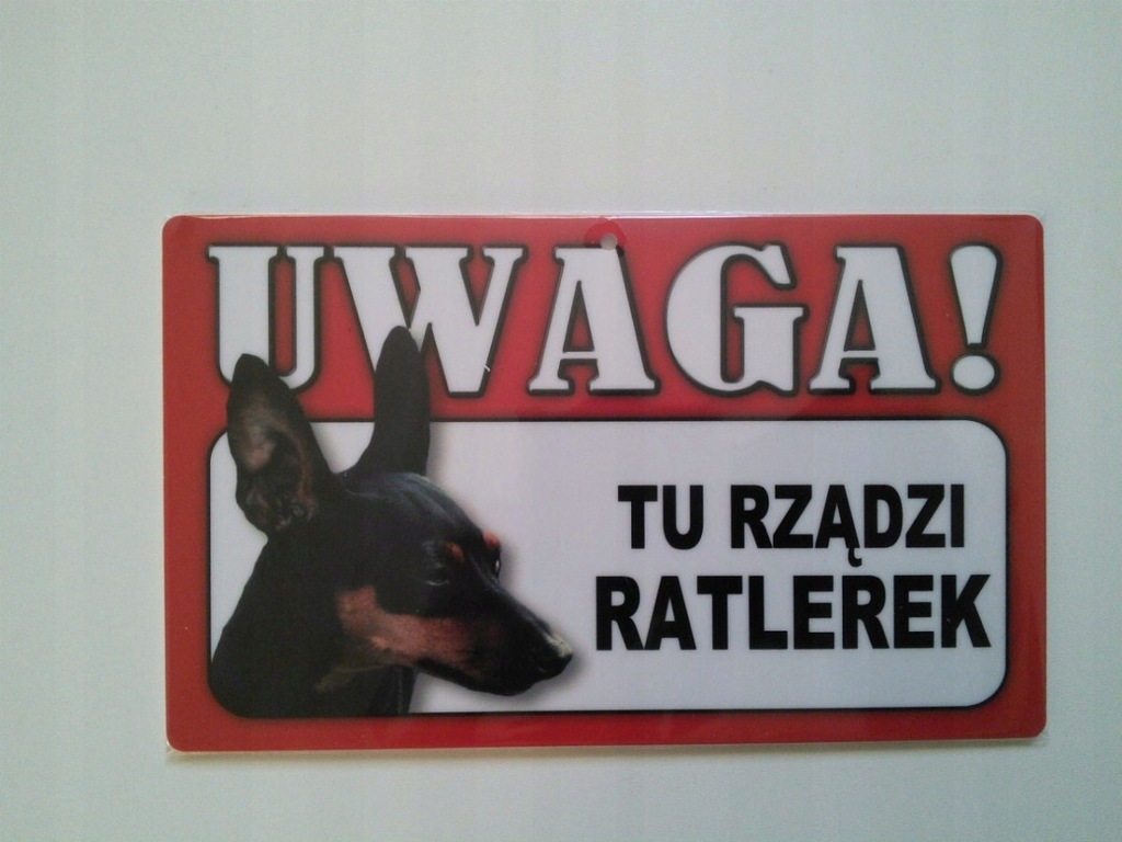 Tabliczka ostrzegawcza UWAGA TU RZĄDZI RATLEREK