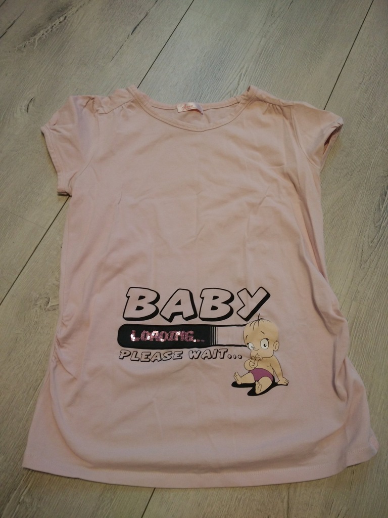 Bluzka ciążowa Baby Loading Nowa dla dziewczynki-L