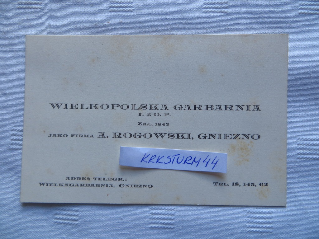PRZEDWOJENNA-REKLAMA-WLKP GARBARNIA-GNIEZNO