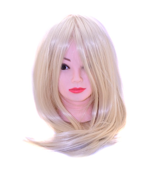 Główka fryzjerska Syntetyczny włos blond