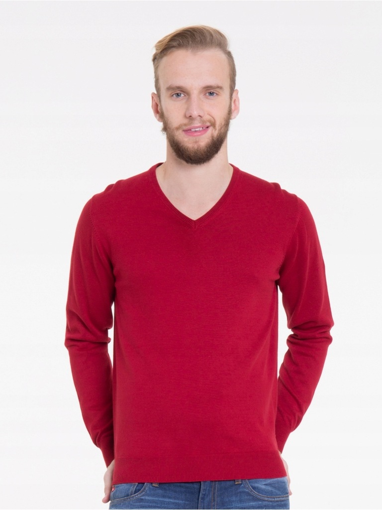 BIG STAR SWETER MĘSKI GŁADKI V-NECK FRODOS 648 XXX