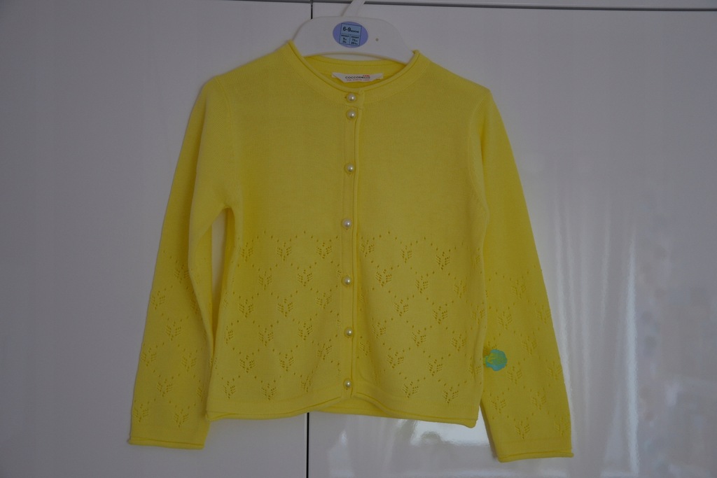 COCCODRILO piękny żółty sweter PERŁY 110 4-5 NOWY