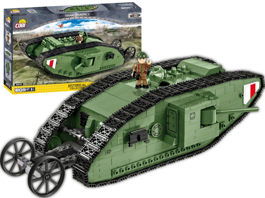 KLOCKI Small Army CZOŁG BRYTYJSKI Tank Mark I COBI