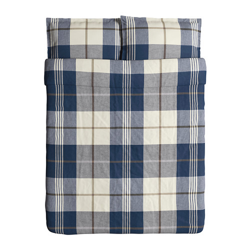 IKEA KUSTRUTA Komplet pościeli, niebieski 200x220