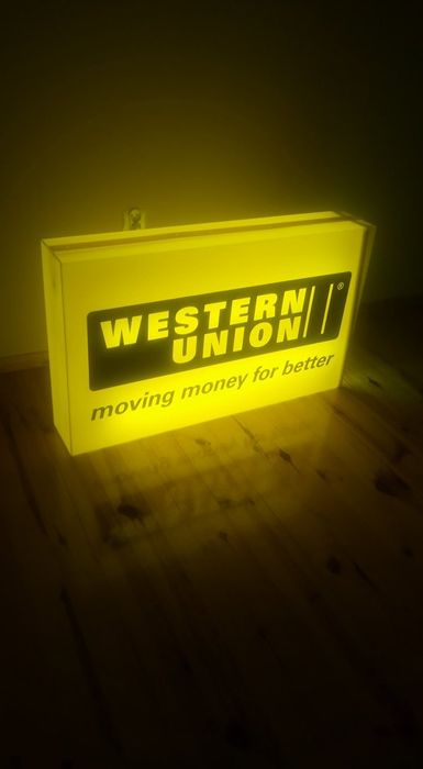 Reklama Podświetlana WESTERN UNION Świetlna UNIKAT