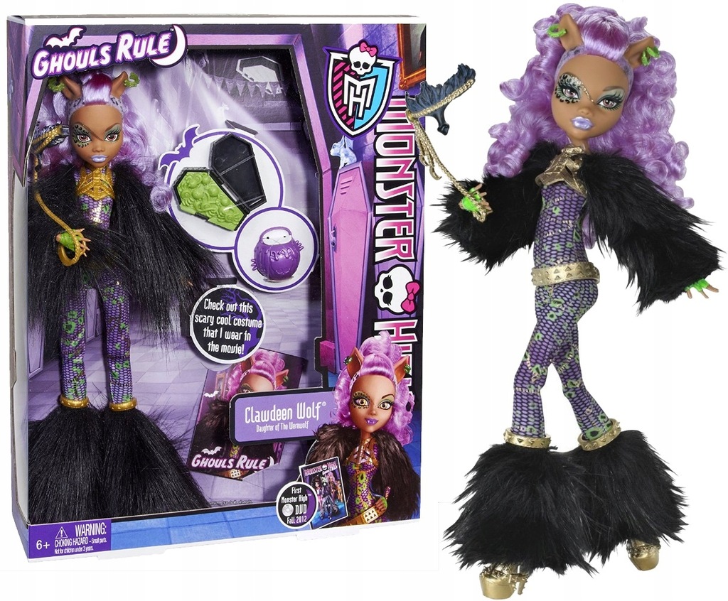 MONSTER HIGH UPIORNE HALLOWEEN CLAWDEEN WOLF X3718