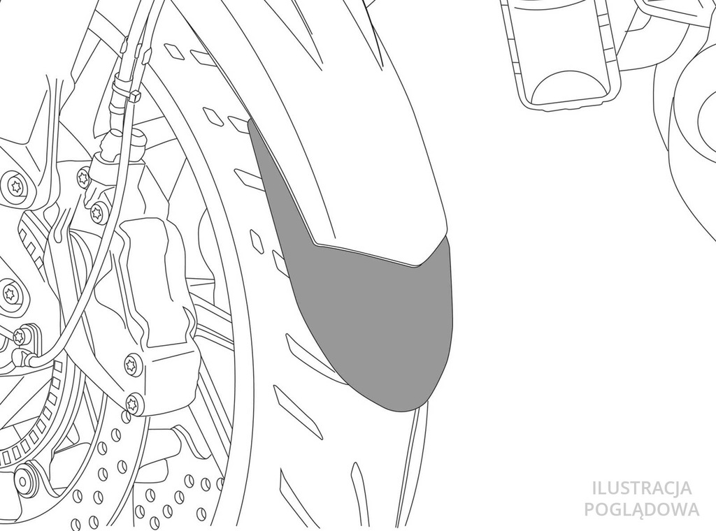 PUIG+ przedłużenie błotnika Honda Hornet 900 02