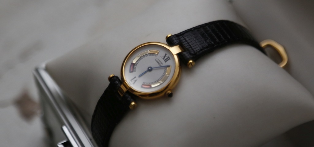 Zegarek Cartier tricolor złocony oryginał