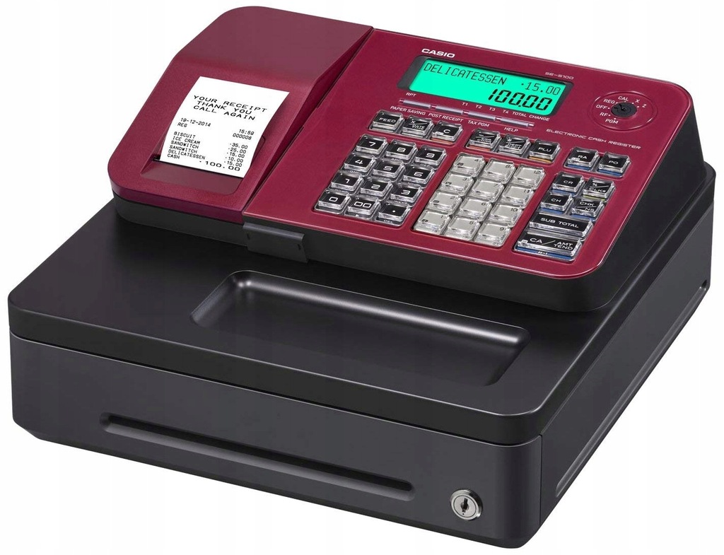 Se-s100 casio kasa fiskalna czerwona