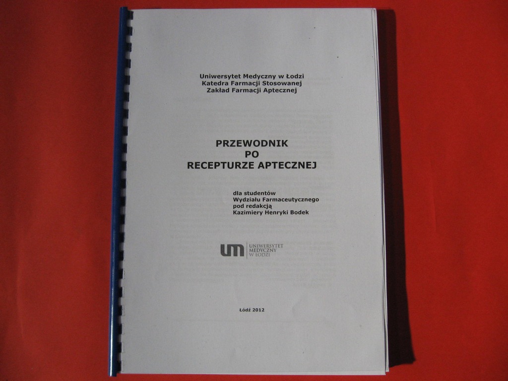 Przewodnik po recepturze aptecznej-technik student