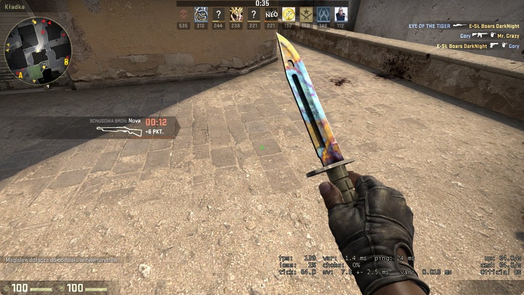 CS:GO Nóż Bayonet Case Hardened FT Blue okazja BCM