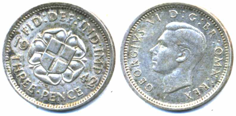 Anglia 3 Pensy 1942 r. srebro 500