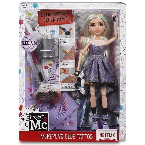 MGA Project Mc2 Lalka McKeyla - kolorowe tatuaże