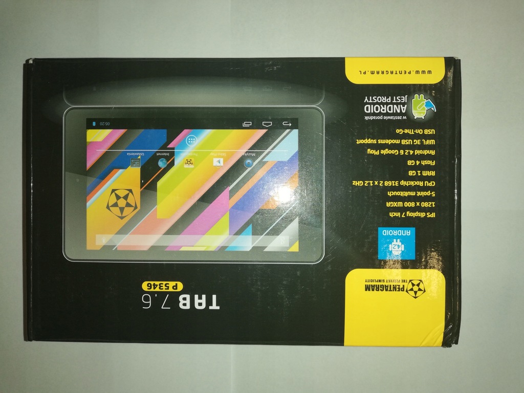 Tablet PENTAGRAM TAB 7.6 P 5346 1GB RAM + GW/FV23%