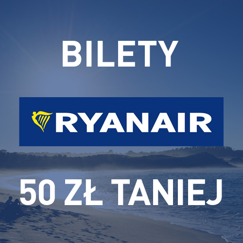 Zniżka Ryanair 40 zł taniej, rabat, voucher, bilet