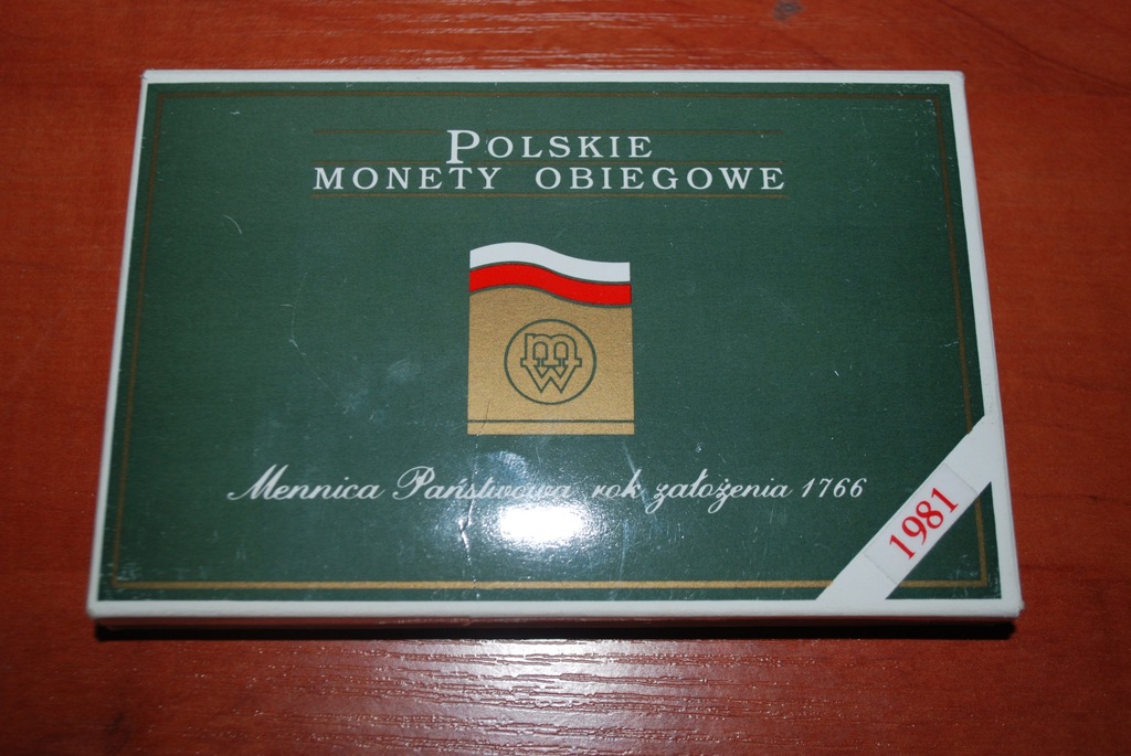 Polskie monety obiegowe - 1981r.- pudełko/obwoluta