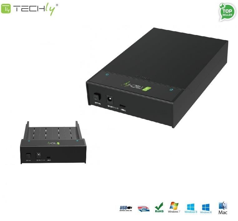 Obudowa na dysk HDD/SSD Techly, SATA 2.5"/3.5