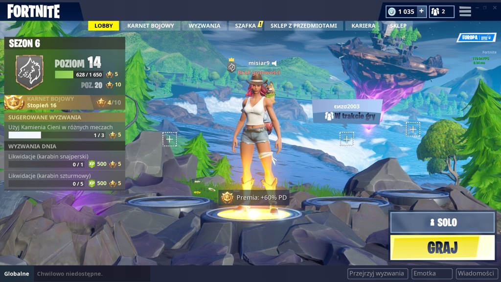 Konto Fortnite Vdolce , Karnety, Ratowanie Świata