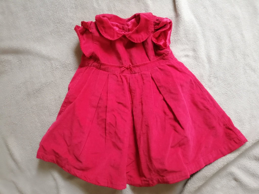 Sukienka bez rękawków czerwona mothercare 86