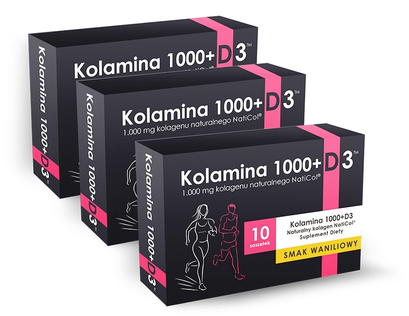 3x KOLAGEN Na Stawy KOLAMINA + Wit. D3 3x10 sasz