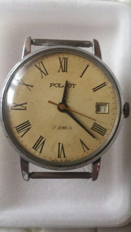 Stary zegarek Poljot z datownikiem