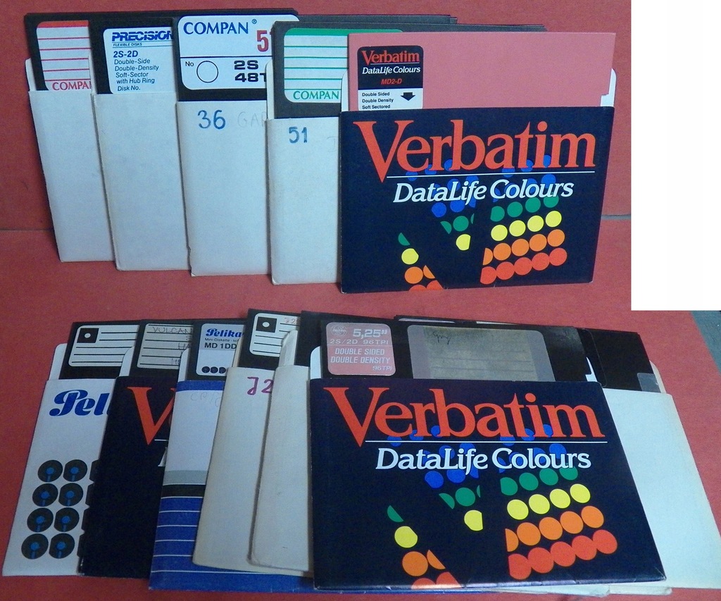 Dyskietki 5,25 cala 2S2D / PC - sztuk 18